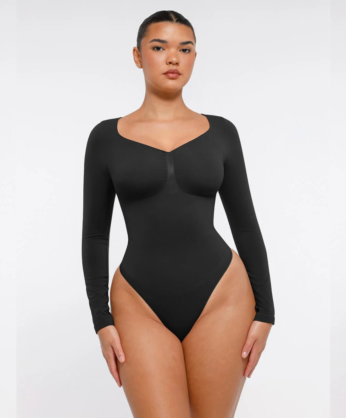 Bodysuit Mit String und langen Ärmeln
